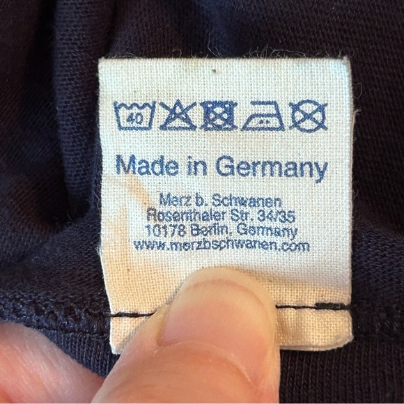 Merz B Schwanen 207 Mens Size 6/L Loopwheeled Henley Classic Fit Ink Blue - Picture 6 of 11